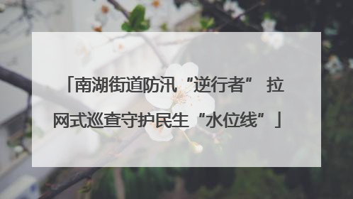 南湖街道防汛“逆行者” 拉网式巡查守护民生“水位线”