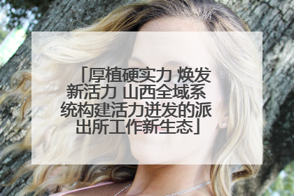 厚植硬实力 焕发新活力 山西全域系统构建活力迸发的派出所工作新生态