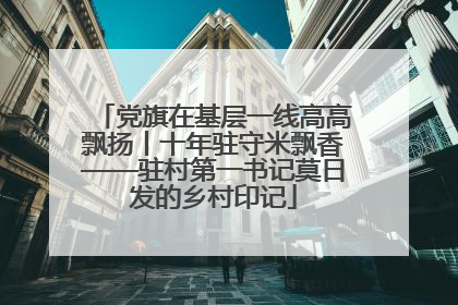 党旗在基层一线高高飘扬丨十年驻守米飘香——驻村第一书记莫日发的乡村印记