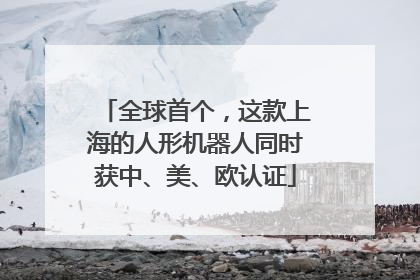 全球首个，这款上海的人形机器人同时获中、美、欧认证