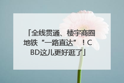 全线贯通、楼宇商圈地铁“一路直达”！CBD这儿更好逛了