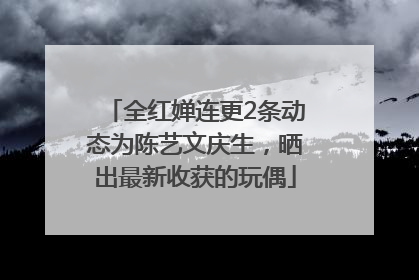 全红婵连更2条动态为陈艺文庆生，晒出最新收获的玩偶
