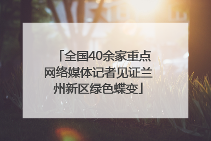 全国40余家重点网络媒体记者见证兰州新区绿色蝶变