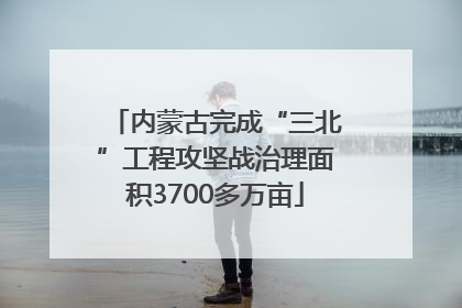 内蒙古完成“三北”工程攻坚战治理面积3700多万亩