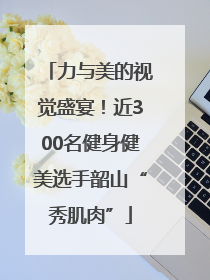力与美的视觉盛宴！近300名健身健美选手韶山“秀肌肉”