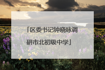 区委书记钟晓咏调研市北初级中学