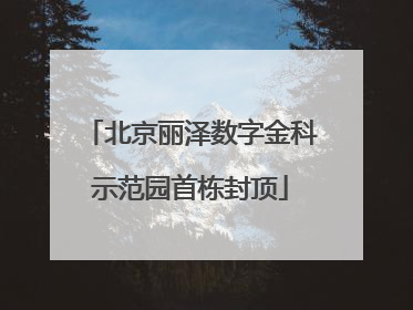 北京丽泽数字金科示范园首栋封顶