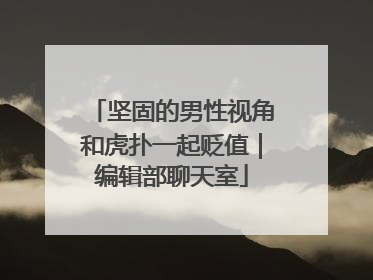 坚固的男性视角和虎扑一起贬值｜编辑部聊天室