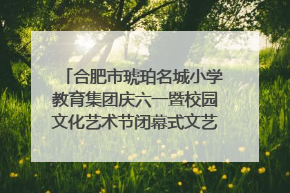 合肥市琥珀名城小学教育集团庆六一暨校园文化艺术节闭幕式文艺汇演圆满举行