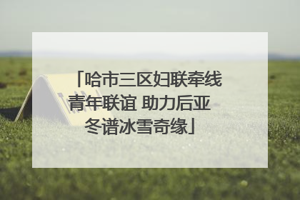 哈市三区妇联牵线青年联谊 助力后亚冬谱冰雪奇缘