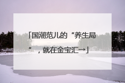 国潮范儿的“养生局”，就在金宝汇→