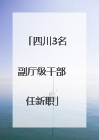 四川3名副厅级干部任新职