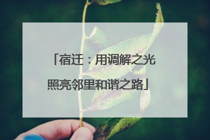 宿迁：用调解之光照亮邻里和谐之路