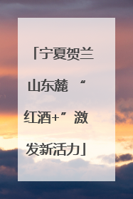 宁夏贺兰山东麓 “红酒+”激发新活力