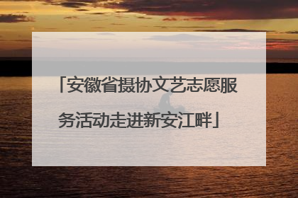 安徽省摄协文艺志愿服务活动走进新安江畔