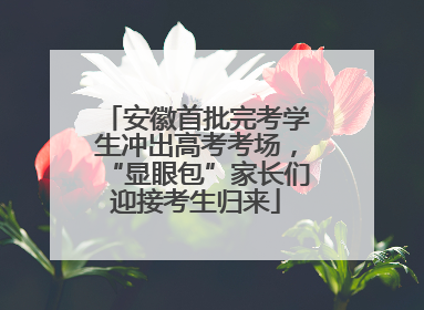 安徽首批完考学生冲出高考考场，“显眼包”家长们迎接考生归来
