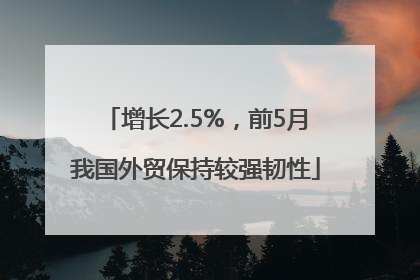 增长2.5%，前5月我国外贸保持较强韧性