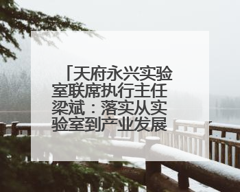 天府永兴实验室联席执行主任梁斌：落实从实验室到产业发展的最后一公里
