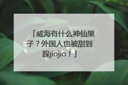 威海有什么神仙果子？外国人也被甜到跺jiojio！