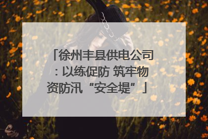 徐州丰县供电公司：以练促防 筑牢物资防汛“安全堤”