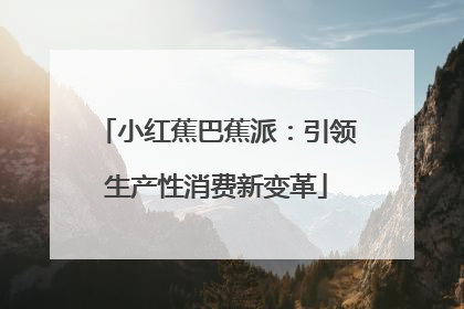 小红蕉巴蕉派：引领生产性消费新变革