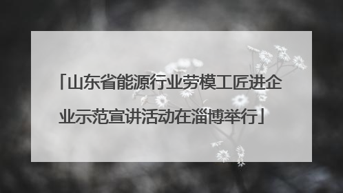 山东省能源行业劳模工匠进企业示范宣讲活动在淄博举行
