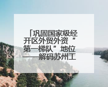 巩固国家级经开区外贸外资“第一梯队”地位——解码苏州工业园区样本