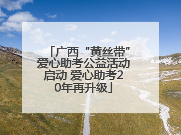 广西“黄丝带”爱心助考公益活动启动 爱心助考20年再升级