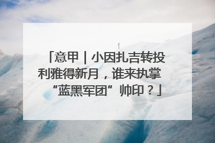 意甲｜小因扎吉转投利雅得新月，谁来执掌“蓝黑军团”帅印？