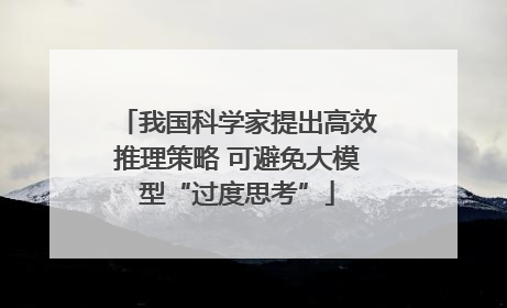 我国科学家提出高效推理策略 可避免大模型“过度思考”
