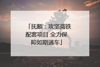 抚顺：攻坚高铁配套项目 全力保障如期通车