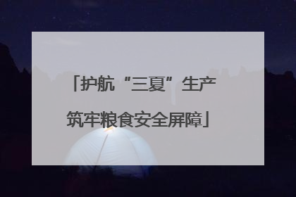 护航“三夏”生产 筑牢粮食安全屏障