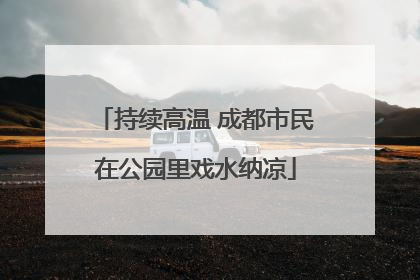 持续高温 成都市民在公园里戏水纳凉