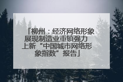 柳州:经济网络形象展现制造业重镇强力 上新“中国城市网络形象指数”报告