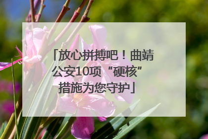 放心拼搏吧！曲靖公安10项“硬核”措施为您守护