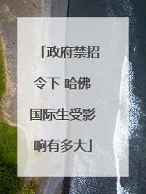 政府禁招令下 哈佛国际生受影响有多大