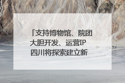 支持博物馆、院团大胆开发、运营IP 四川将探索建立新的收入分配激励机制｜新闻发布最前线