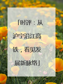 时评：从沪宁沿江高铁，看见发展新脉络