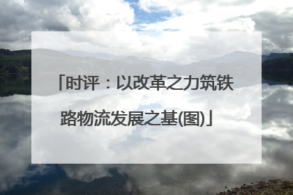 时评：以改革之力筑铁路物流发展之基(图)
