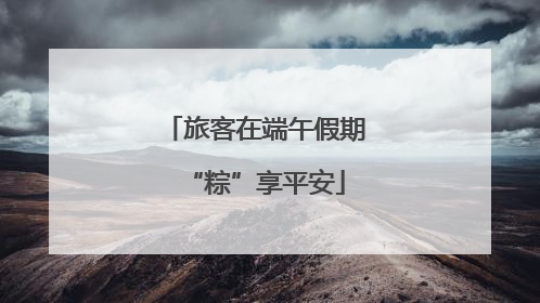 旅客在端午假期“粽”享平安
