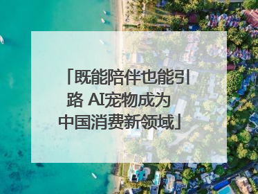 既能陪伴也能引路 AI宠物成为中国消费新领域