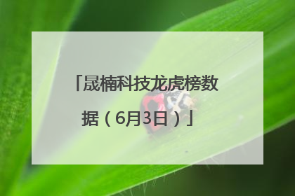 晟楠科技龙虎榜数据（6月3日）