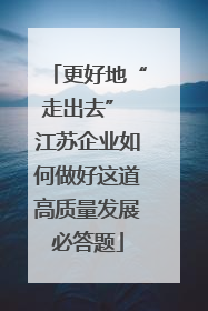 更好地“走出去” 江苏企业如何做好这道高质量发展必答题