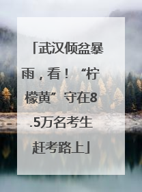 武汉倾盆暴雨，看！“柠檬黄”守在8.5万名考生赶考路上