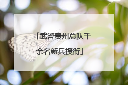 武警贵州总队千余名新兵授衔