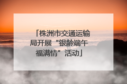 株洲市交通运输局开展“银龄端午福满情”活动