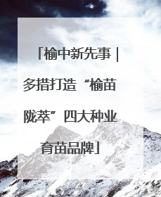 榆中新先事｜多措打造“榆苗陇萃”四大种业育苗品牌