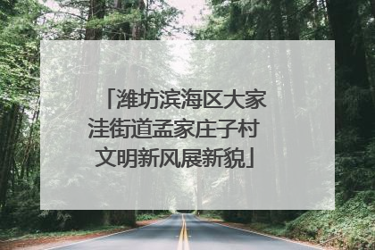 潍坊滨海区大家洼街道孟家庄子村文明新风展新貌