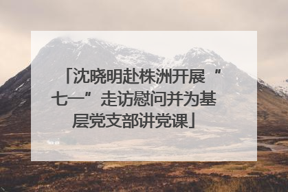 沈晓明赴株洲开展“七一”走访慰问并为基层党支部讲党课