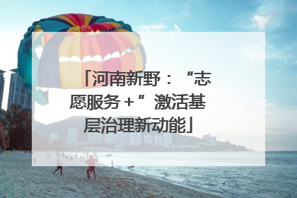 河南新野：“志愿服务＋”激活基层治理新动能